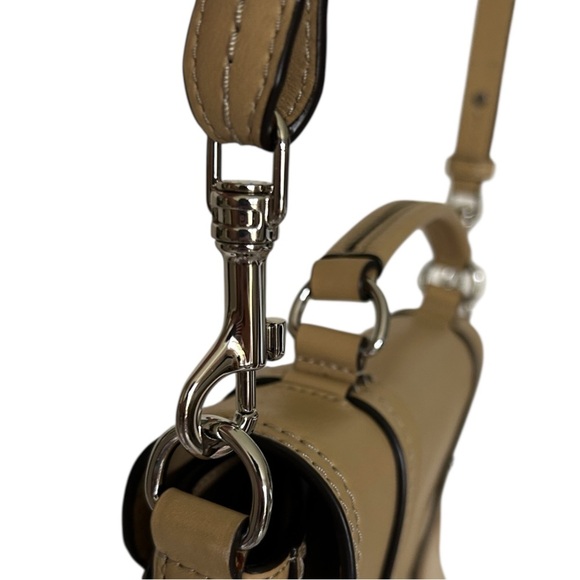 Henri Bendel Cambria Tan Leather Messenger Bag with Crossbody Strap Excellent - Picture 5 of 12